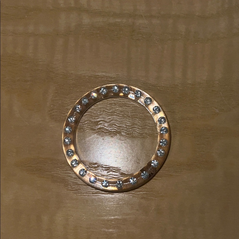 Elegant Clear Lucite Rhinestone Ring